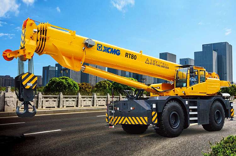 XCMG Official 80 Ton Terrain Crane Rough Crane RT80 China New Rough Terrain Mobile Crane for Sale